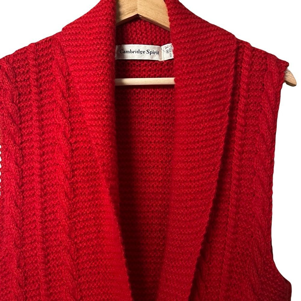 Vintage Cambridge Spirit Womens Shetland Wool Knit Vest Size M Preppy Academia - Picture 2 of 9